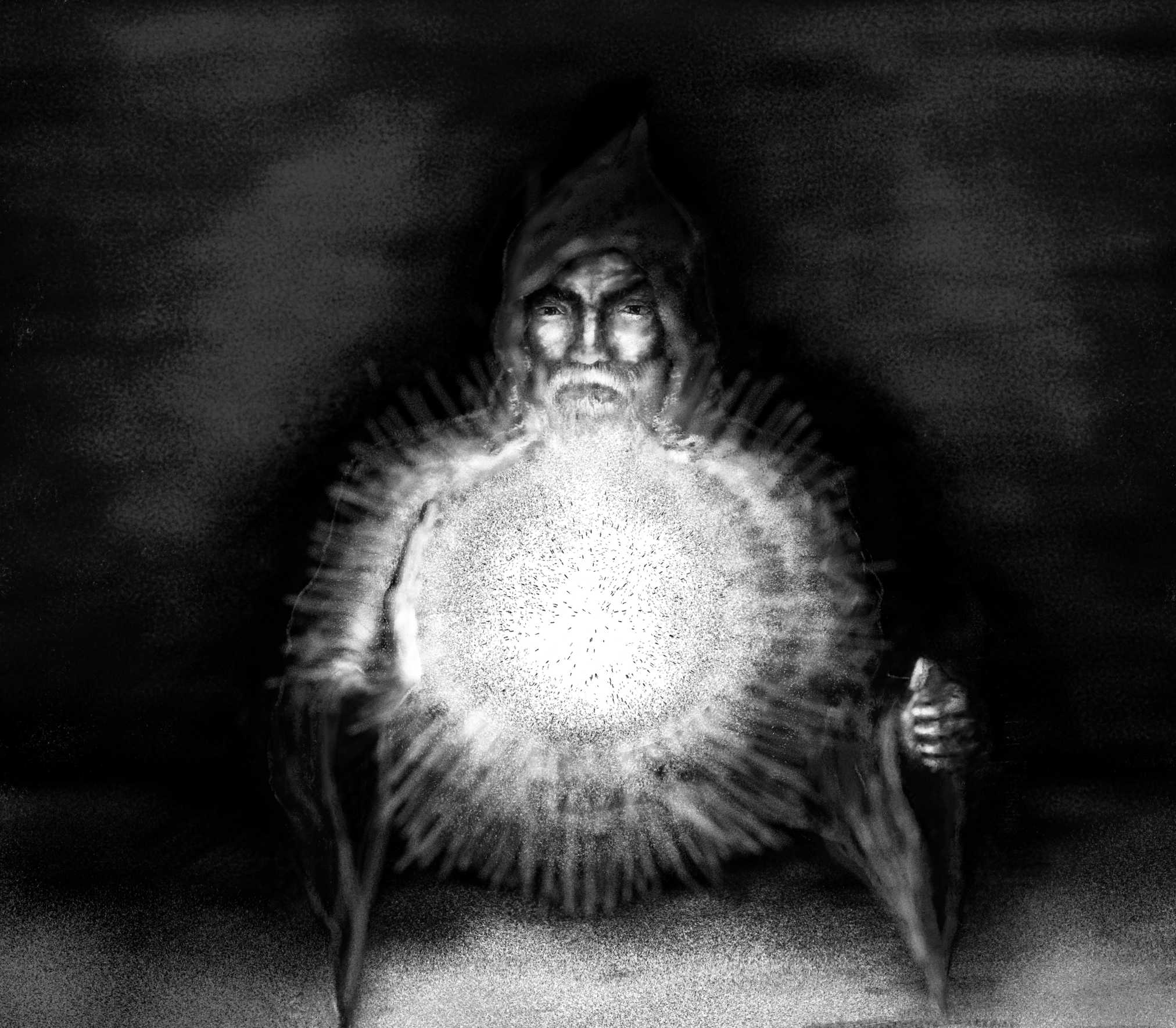 Crystal Ball with Light Lines